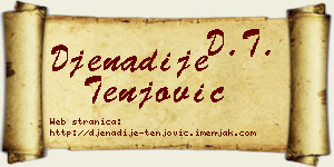 Đenadije Tenjović vizit kartica